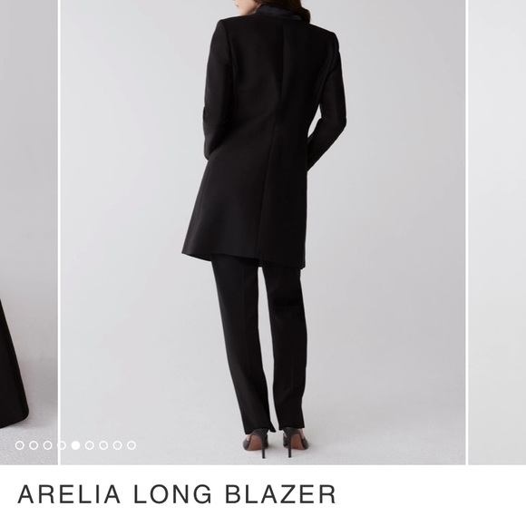 Black BCBGMAXAZRIA ARELIA LONG BLAZER - Picture 3 of 5